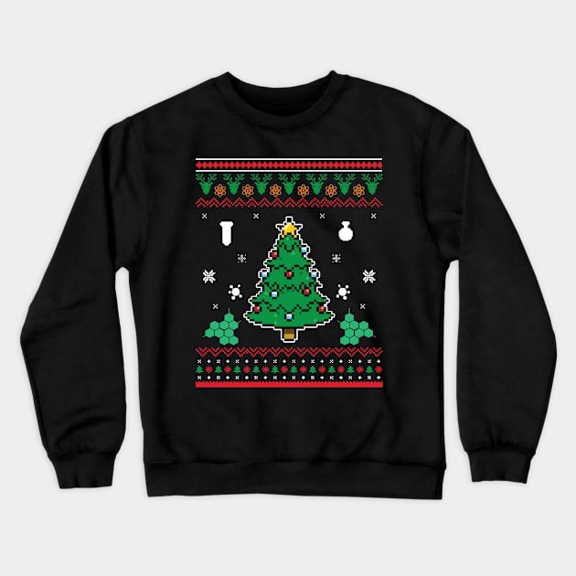 'Oh Chemistry Tree' Cool Christmas Chemistry Crewneck Sweatshirt by ourwackyhome